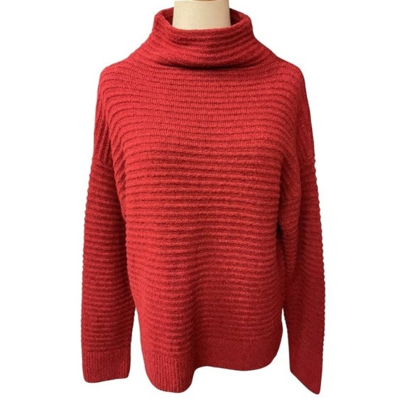 Madewell Sweaters - Madewell‎ Women's Belmont Mock Neck Long Sleeve Pullover Sweater Red Size Small